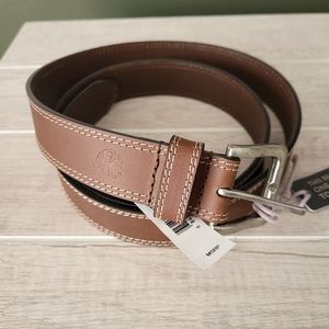 Timberland Mens Classic Leather Jean Belt Brown‎ Size 42 New
